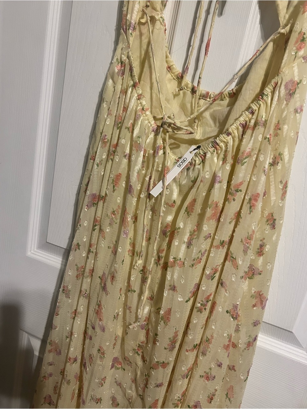 ASOS Yellow Floral High-Low Ruffle Dress - Picture 2 of 8